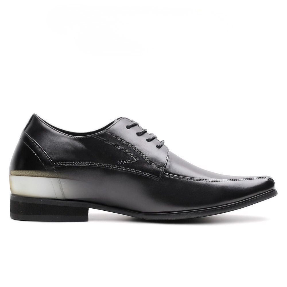 Mr. Bruch Black | 7.5cm Taller - Men's Business Elevator Shoes