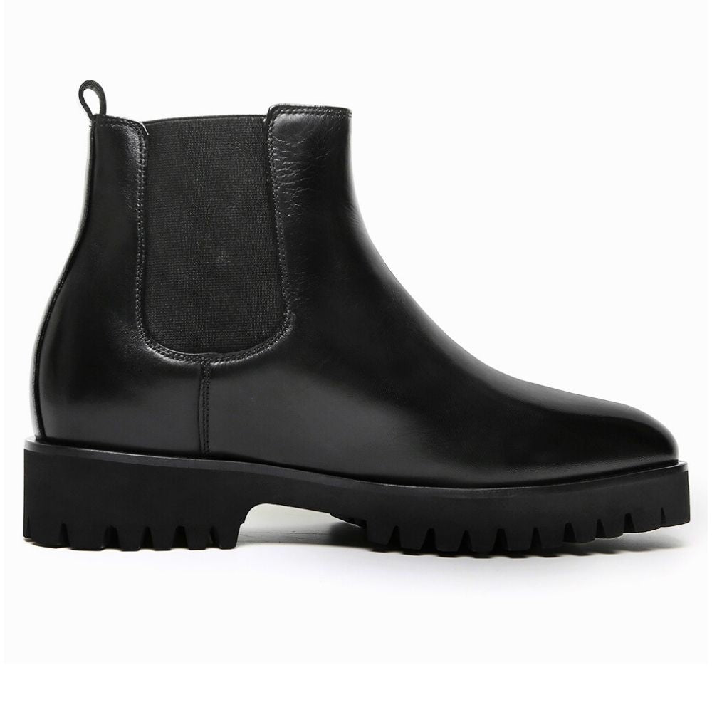 Mr. Callum Black 8cm | Premium Chelsea Elevator Boots (3.2")