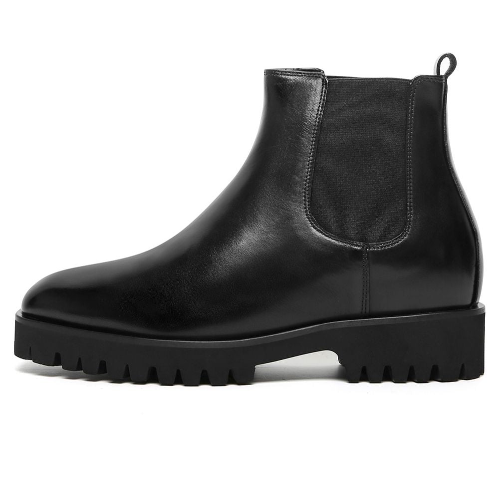 Mr. Callum Black 8cm | Premium Chelsea Elevator Boots (3.2")