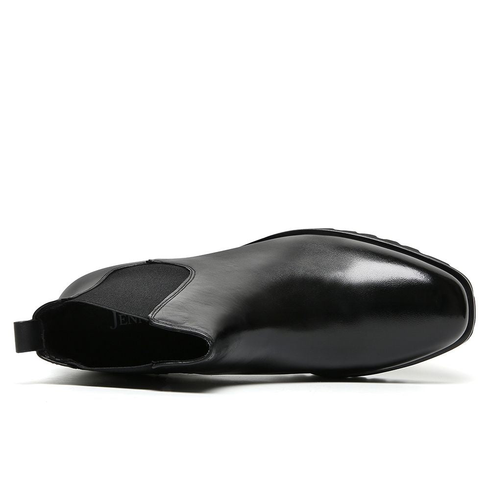 Mr. Callum Black 8cm | Premium Chelsea Elevator Boots (3.2")