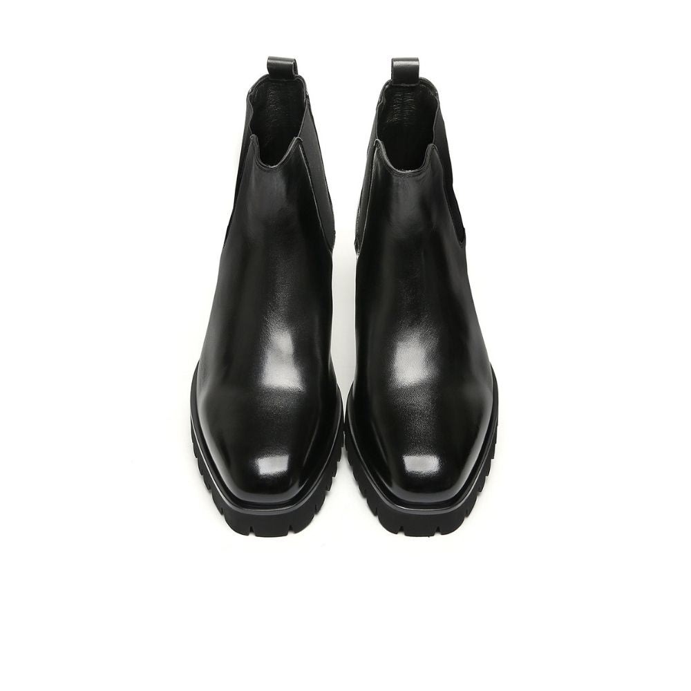 Mr. Callum Black 8cm | Premium Chelsea Elevator Boots (3.2")