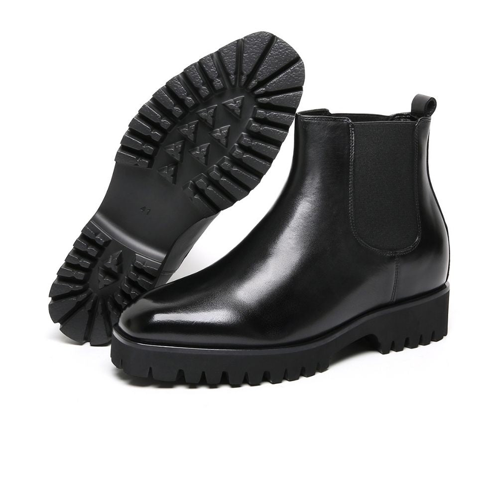 Mr. Callum Black 8cm | Premium Chelsea Elevator Boots (3.2")