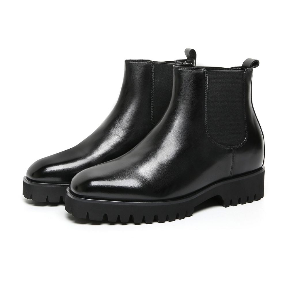 Mr. Callum Black 8cm | Premium Chelsea Elevator Boots (3.2")