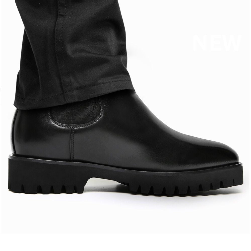Mr. Callum Black 8cm | Premium Chelsea Elevator Boots (3.2")