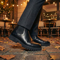 Mr. Callum Black 8cm | Premium Chelsea Elevator Boots (3.2")