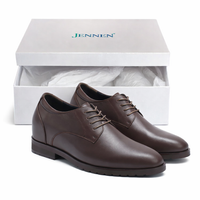 Mr. Orwell 10cm | 4 inches Brown Leather Elevator Dress Shoes for Men