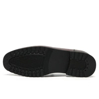 Brown leather loafer sole 6cm taller  Elevator Shoes with Hidden Heels