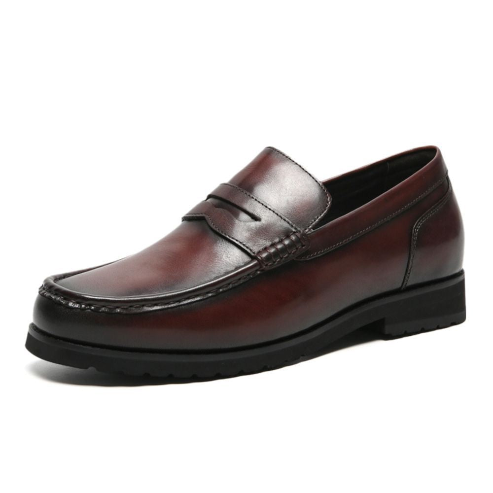 Mr. Dias Brown 6cm 2.4 Inches Elevator Shoes with Hidden Heels