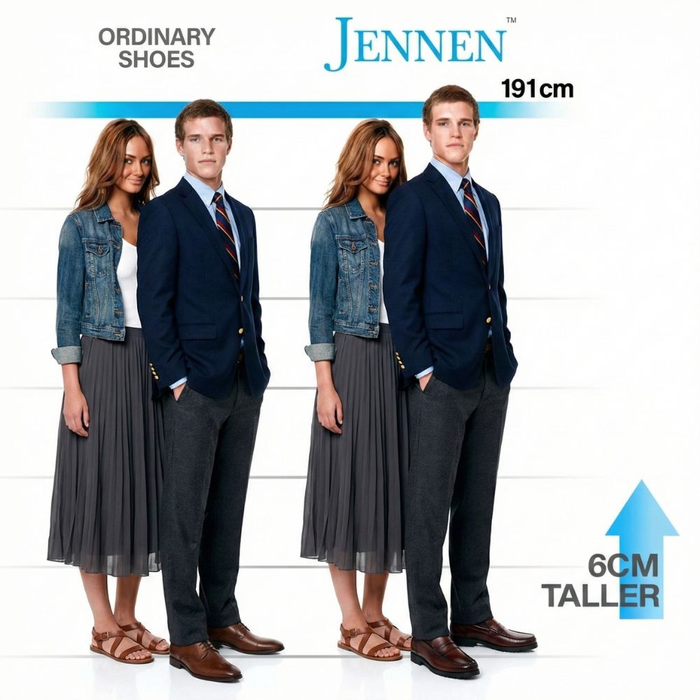 Mr. Dias Brown 6cm | 2.4 Inches Height Boost | Elevator Footwear for Elevator Shoes with Hidden Heels