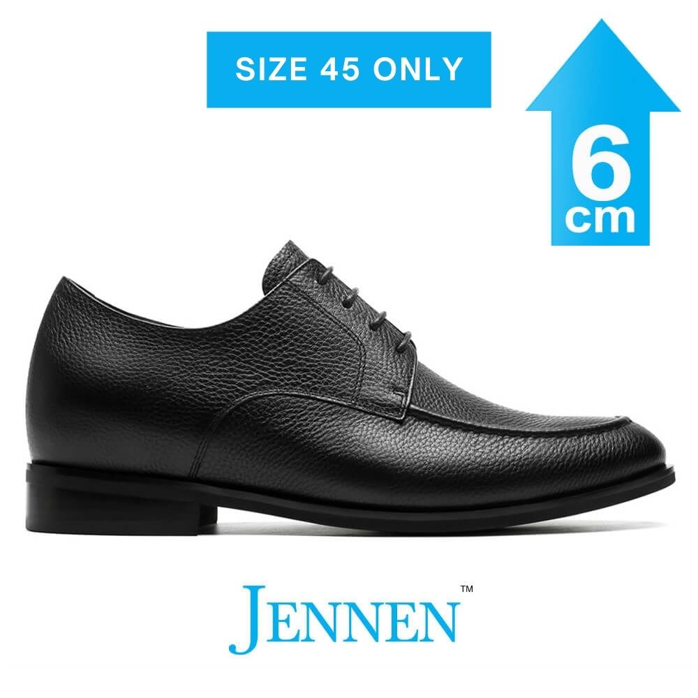 Dr. Malone 6cm | 2.4 inches Black Hidden Heel Dress Shoes