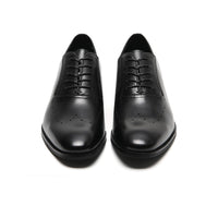 Black Classic Height Boosting Formal Shoes with 7cm hidden heel