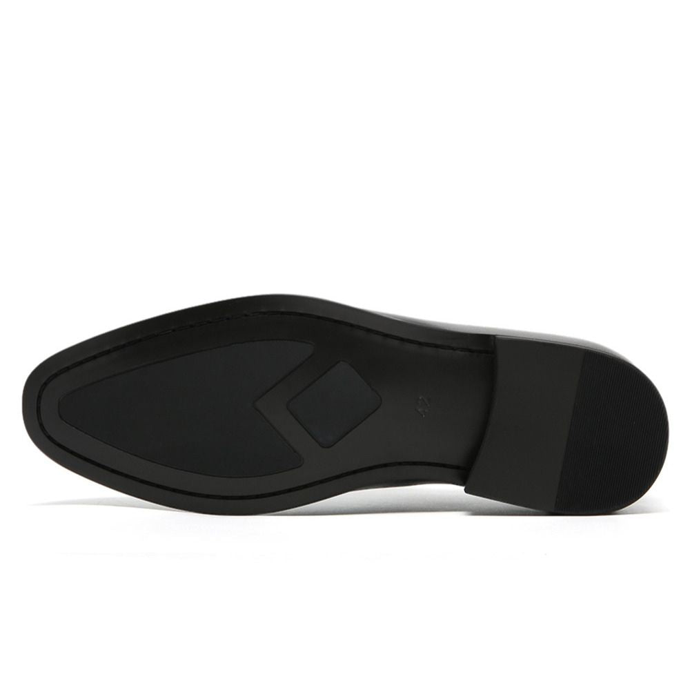 Black shoe sole 7cm taller black elegant elevator footwear for men