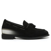 Mr. Ehnes Black 6cm | Suede Gentleman’s Loafers (2.4")