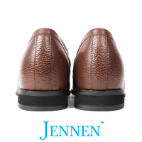 Mr. Deaton 7cm | 2.8 inches Men's Brown Slip-On Leather Shoes