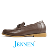 Mr. Gibson 7cm | 2.8 inches Stylish Slip On Brown Leather Elevator Shoes