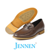 Mr. Gibson 7cm | 2.8 inches Stylish Slip On Brown Leather Elevator Shoes