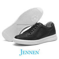 Mr. Federer 7cm | 2.8 inches Timeless Black Elevated Casual Shoes