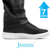 Mr. Federer 7cm | 2.8 inches Timeless Black Elevated Casual Shoes