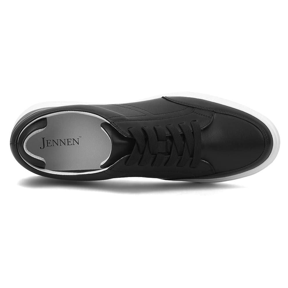 Versatile Black Casual Elevator Shoes
