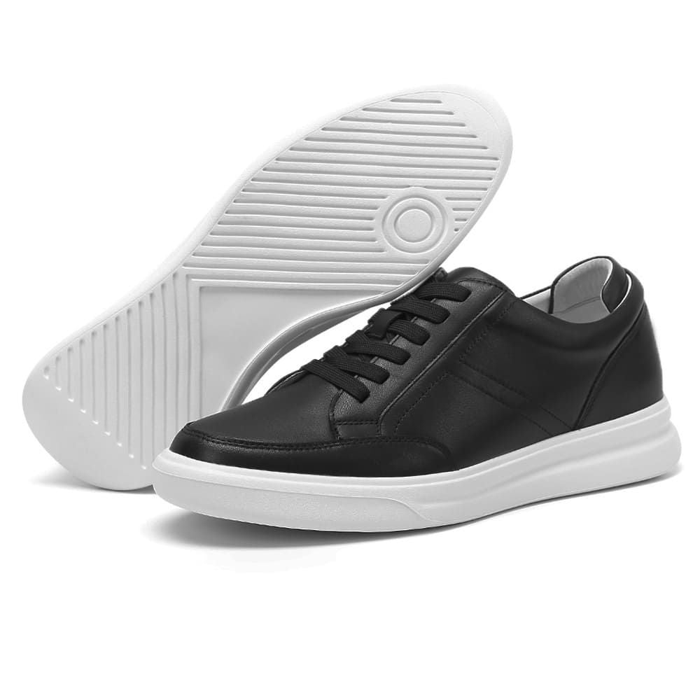 Everyday wear casual black elevator sneakers