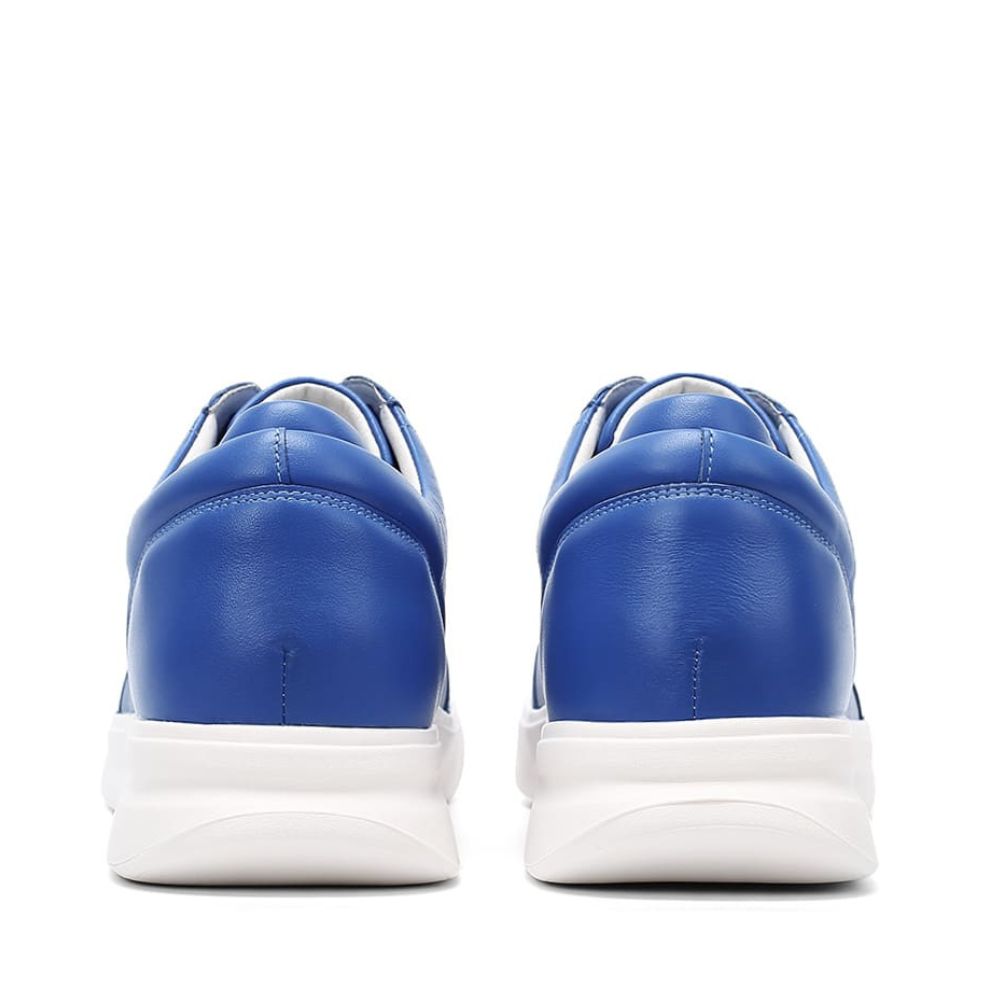 2.8 inches Blue sneakers with white height increasing soles