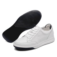 Casual White Hidden Heels Sneakers for Men