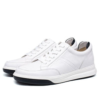 White Casual Sneakers with Hidden Lifts