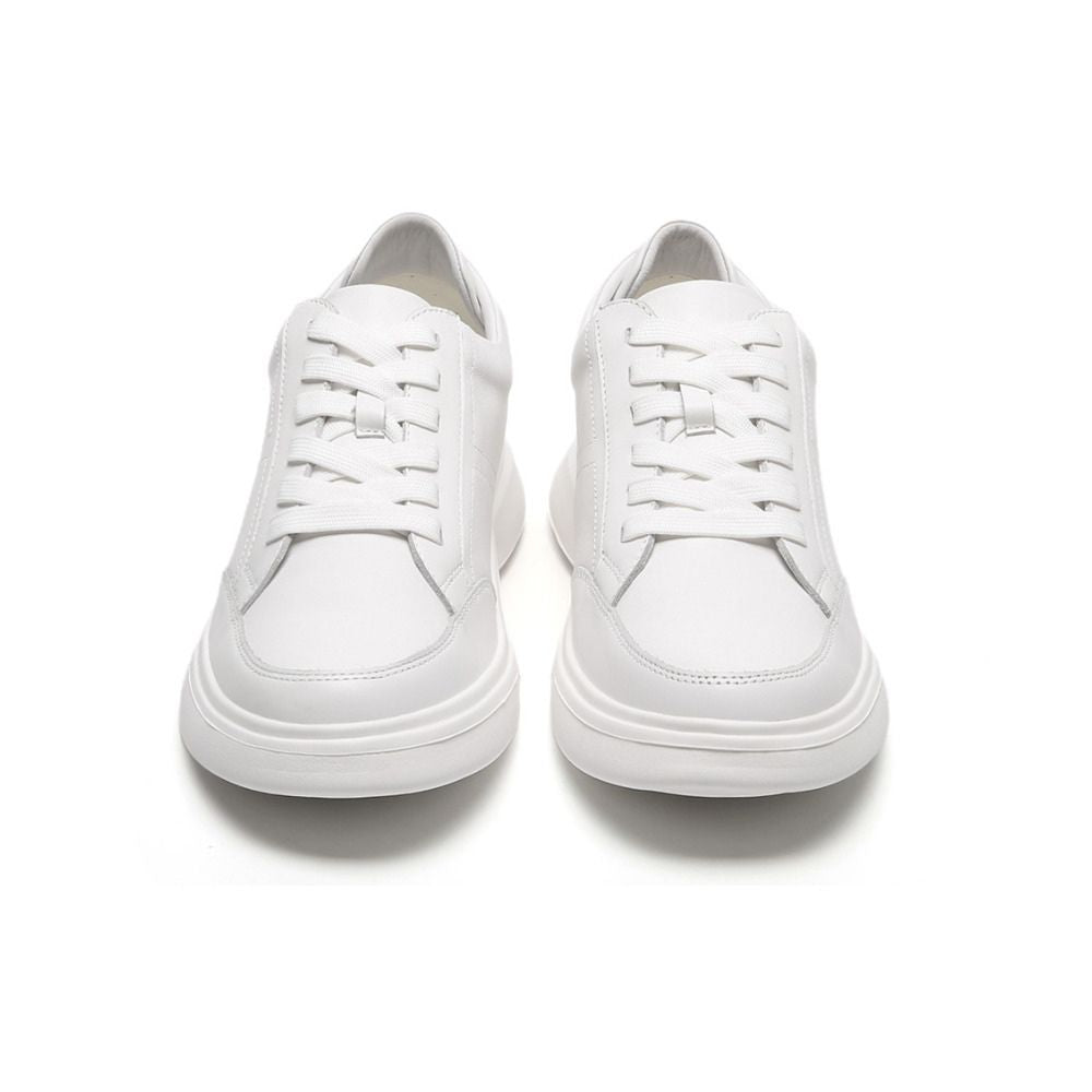 Melbourne designed all white casual elevator sneakers