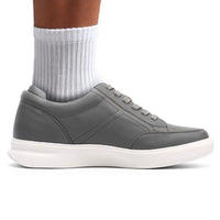 Lowtop Dark Grey Casual Sneakers with 7cm hidden lifts