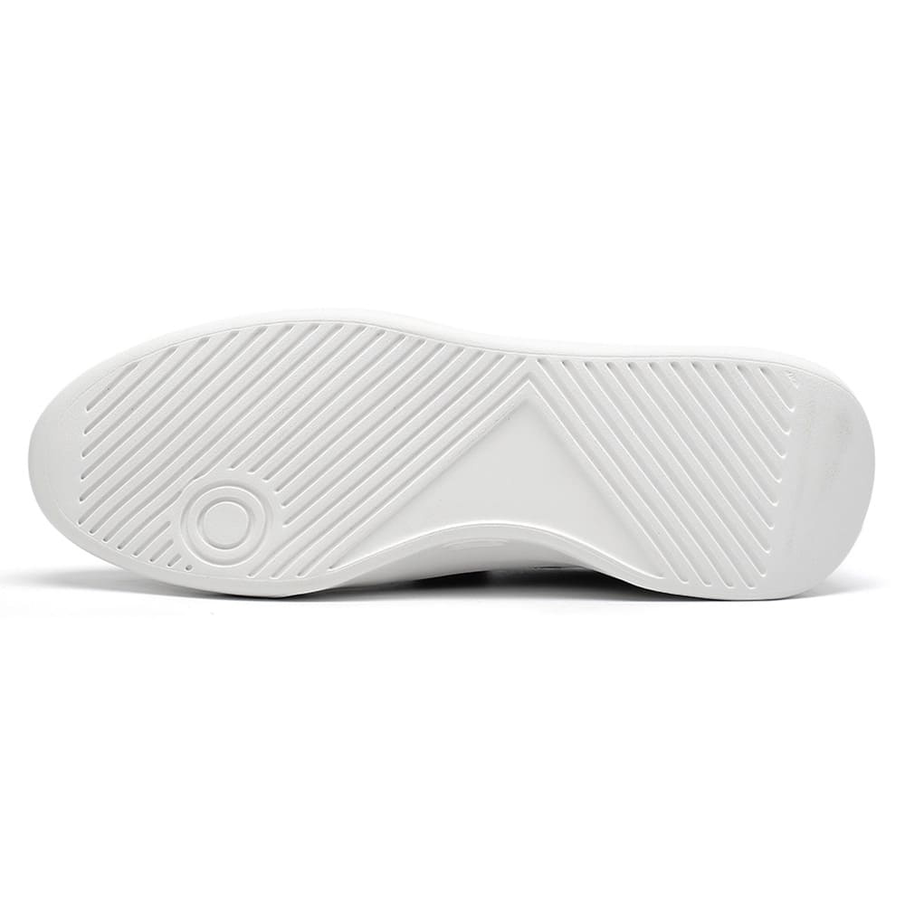 Casual leather sneakers with instant 7cm tall lifts