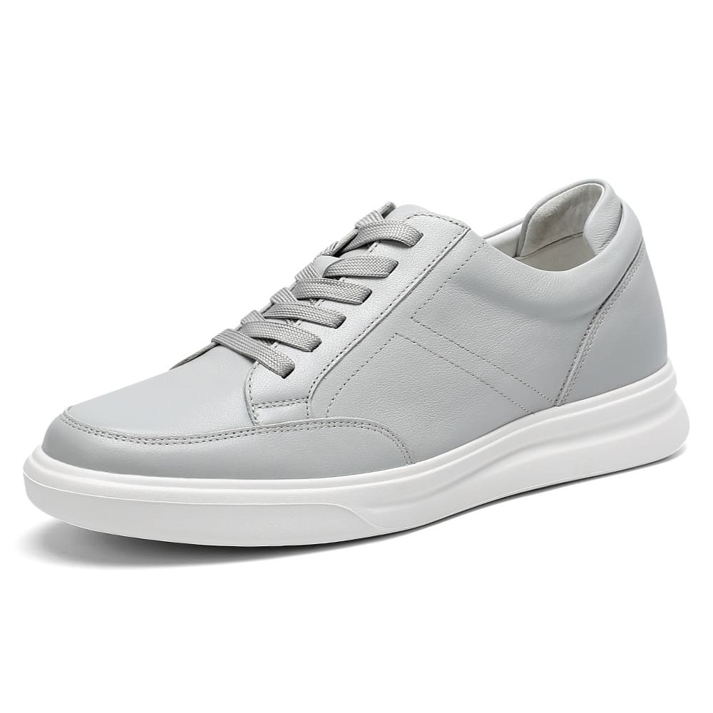 Comfortable light grey casual sneakers  for men