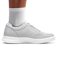 Light Grey Casual Sneakers with 7cm hidden lifts