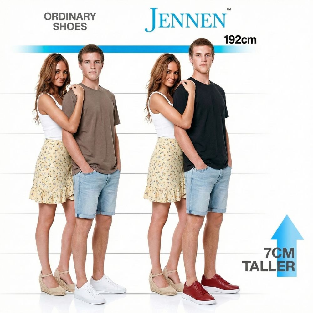 Mr. Federer 7cm | 2.8 inches Red Trendy Height Lifting Sneakers