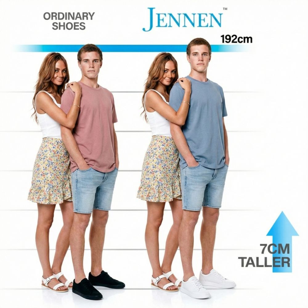 Mr. Federer 7cm | 2.8 Inches Height Boost | Elevator Sneakers for Trendy All White Casual Shoes