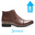 Mr. Ferras Brown 8cm | 3.2 inches Tall Hidden Heel Mens Boots