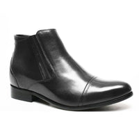 lose-up of Mr. Ferras boots highlighting leather quality, stitch details, and rubber outsole.