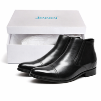 Mr. Ferras Vegan Black 8cm | 3.2 inches Taller Elevated Boots