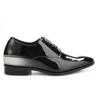 Mr. Webern Patent 7cm | 2.8 inches Taller Shiny Tuxedo Shoes