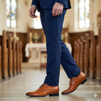 Mr. Parkinson Tan 8cm | Executive Elevator Formal Shoes (3.2")