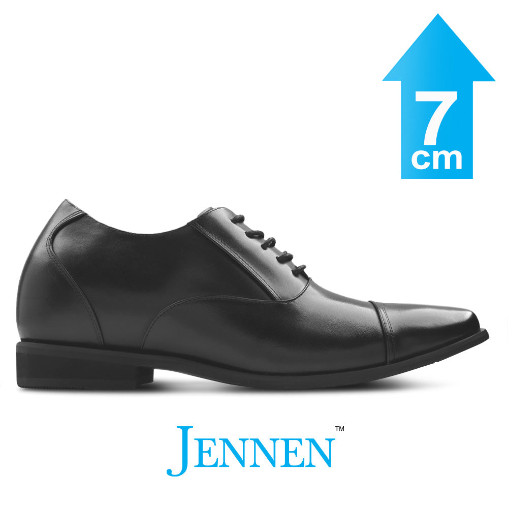 Mr. Gershwin Vegan Black 7cm | 2.8 inches Taller Elevated Shoes