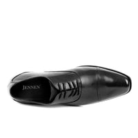 Lace Up Black Business Elevator Shoes with Extra 7cm Height Hidden Lift