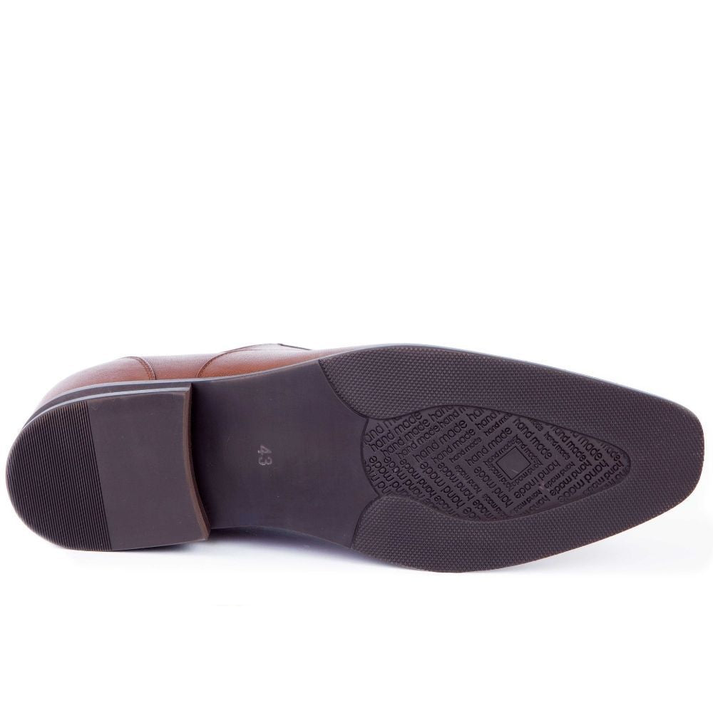 Mr. Gershwin Brown 7cm Height-Boosting Oxford Shoes with Hidden Insole Lift and Visible Heel