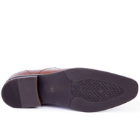 Mr. Gershwin Brown 7cm Height-Boosting Oxford Shoes with Hidden Insole Lift and Visible Heel