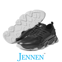 Mr. Shapiro 8cm | 3.2 inches Masculine Gym Style Black Sneakers