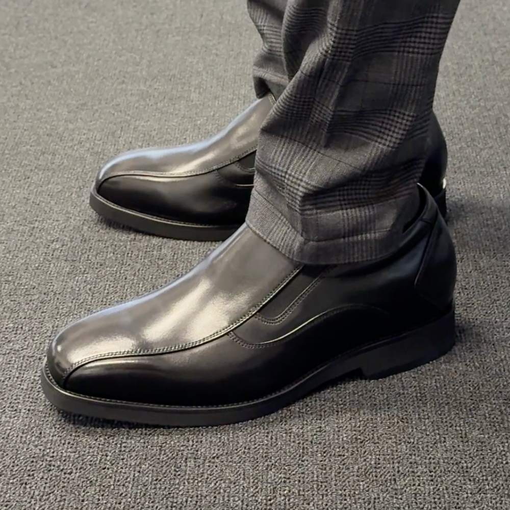 7cm | 2.8 inches Taller Black Mens Business Shoes