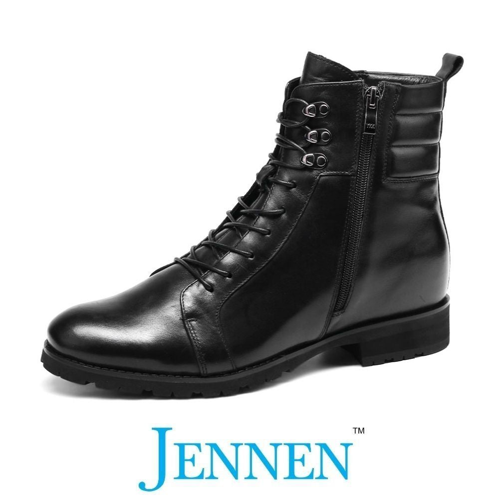 Mr. Abela 8cm | 3.2 inches Taller Men's Black Elevator Boots