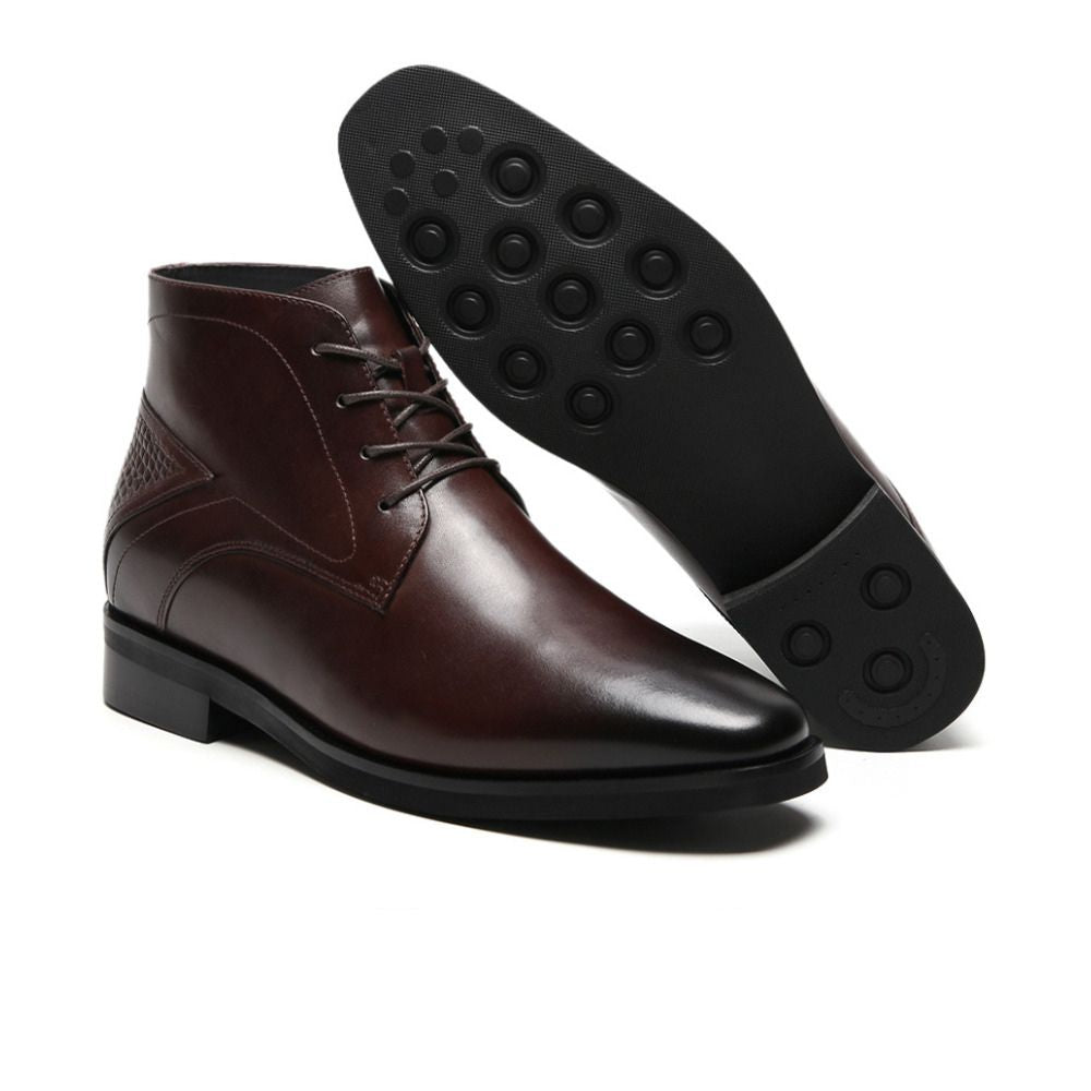 Close-up of Mr. Hemingway boots showing craftsmanship, premium leather, and rubber outsole.