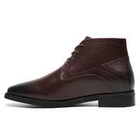 Left-side view of Mr. Hemingway brown chukka boots showcasing premium cow leather upper and minimalist design