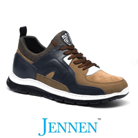 Mr. Regan Beta Khaki | 7cm Taller - Elevator Gym Style Shoes