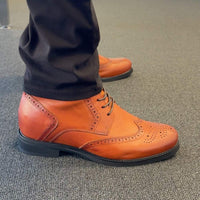 7cm | 2.8 inches Taller Brogue Men's Heeled Boots